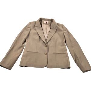 Vintage Pendleton 100% Virgin Wool‎ Tan Suit Jacket Blazer Women's Size 14